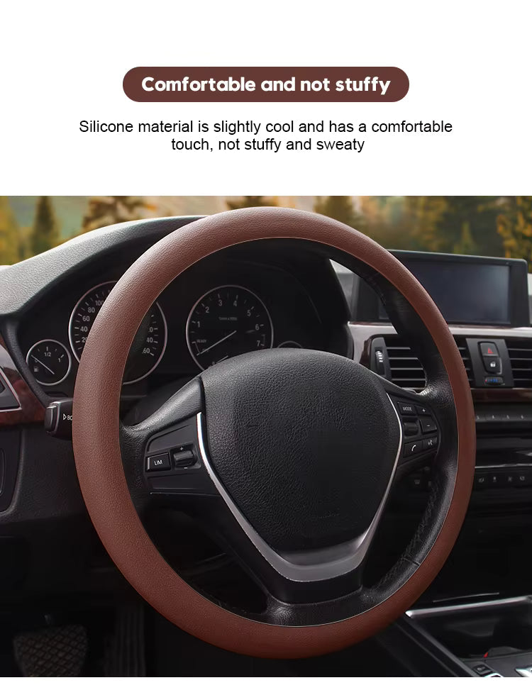🔥All-Season Silicone Car Steering Wheel Cover