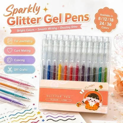 🎁Glitter Gel Pen Set – Smooth Writing 🎨