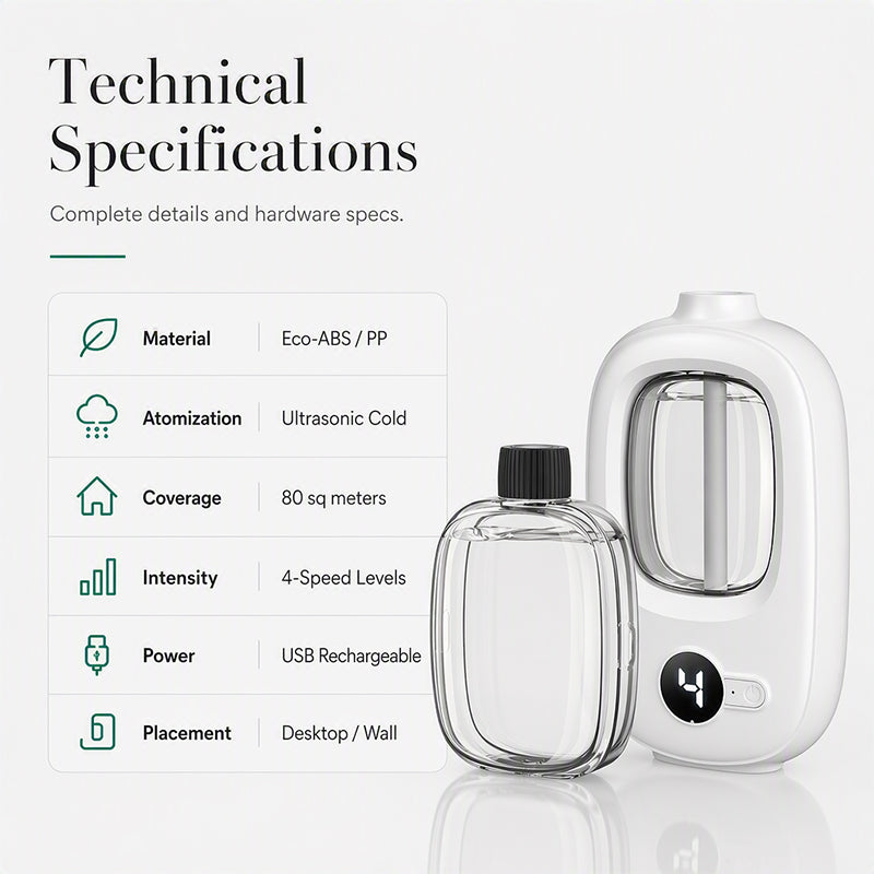 🌿 Automatic Aromatherapy Diffuser – 4-Level Timed USB Fragrance Sprayer