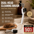 2-in-1HairBrushCleanerTool,Multi-purposeHairRemoverCombCleaner withStainlessSteelPick&StiffBrush