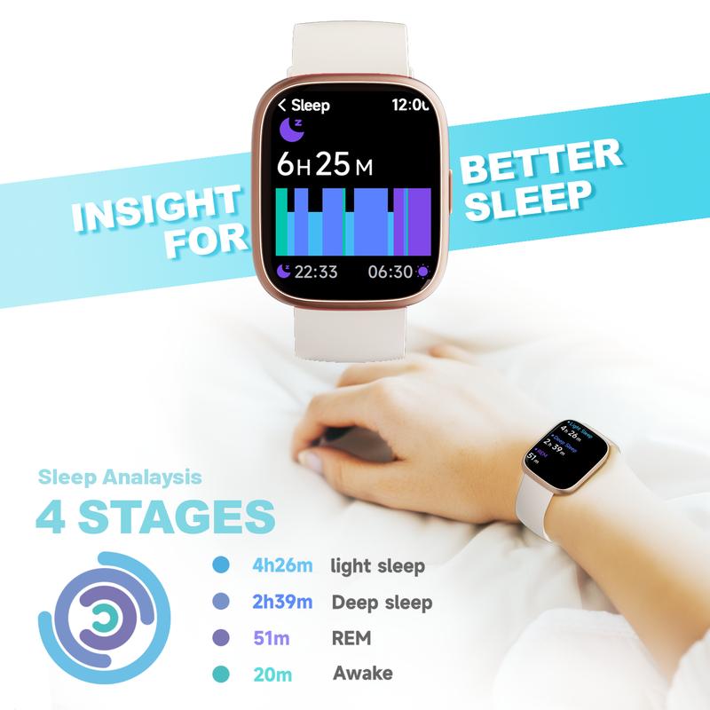✨ Smart Watch for Women Men, Fitness Tracker with Answer/Make Calls, Fitness Watch with Sleep Tracker/100 Sports/IP68 Waterproof Pedometer ⌚