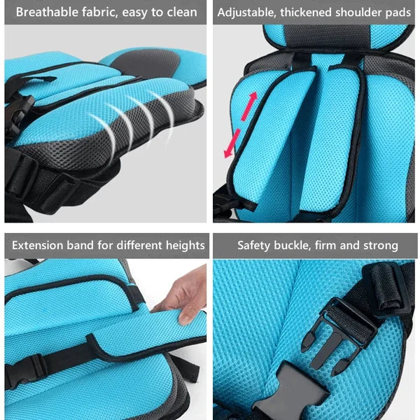 📢📢Portable Car Seat – 5-Point Safe, Folds Anywhere