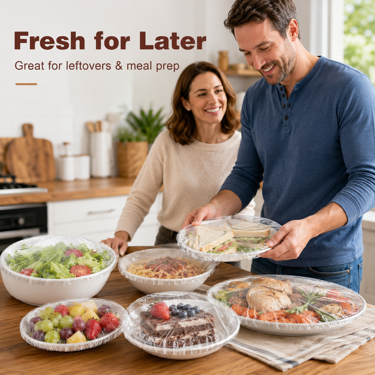Cover Food Instantly! No-Tear Clear Stretch Elastic Lids