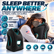 ✈️ Inflatable Ergonomic Hollow-Cutout Travel Pillow – PVC Flocking, Quick Inflate, With Storage Bag ✨