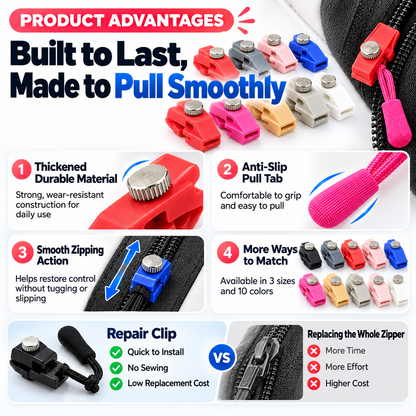 🔧🧳 Easy Installation Zipper Repair Kit – Durable Construction, Smooth Operation & Wide Compatibility for Clothing/Luggage!