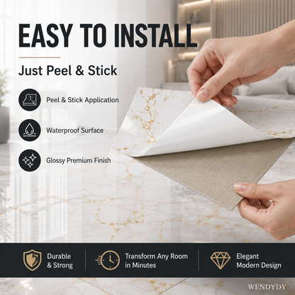 🧱 LIMITED-TIME 50% OFF! ✨ Self-Adhesive Floor Tile – Thickened, Waterproof, Peel & Stick ✨