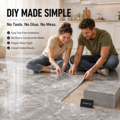 🧱 LIMITED-TIME 50% OFF! ✨ Self-Adhesive Floor Tile – Thickened, Waterproof, Peel & Stick ✨