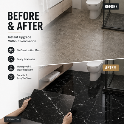 🧱 LIMITED-TIME 50% OFF! ✨ Self-Adhesive Floor Tile – Thickened, Waterproof, Peel & Stick ✨