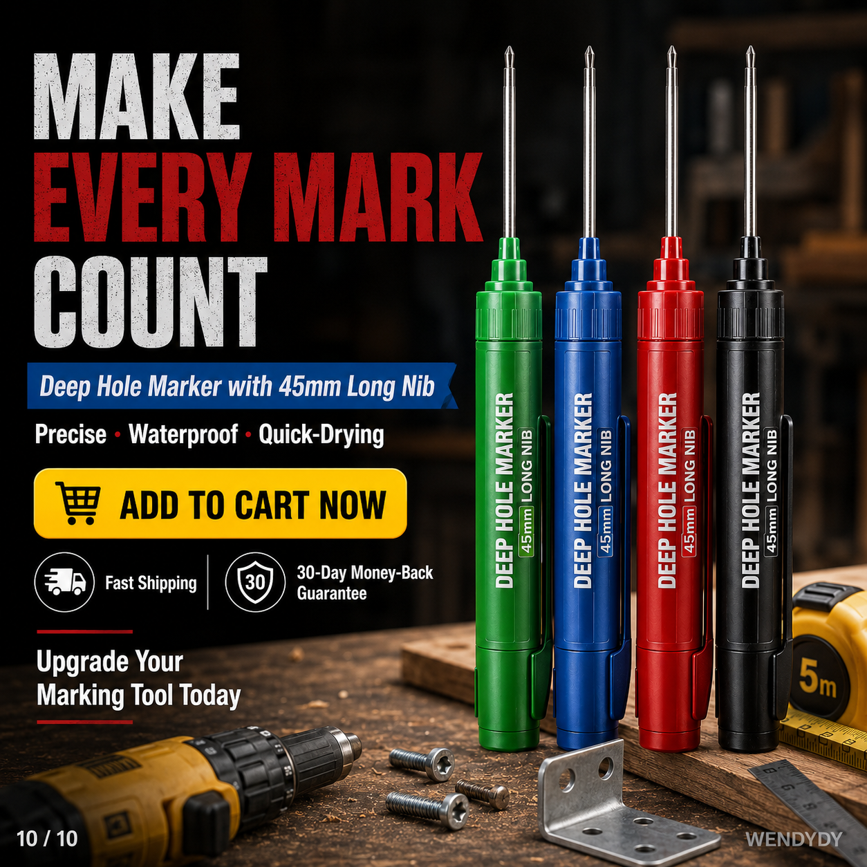 ⏳Limited Time Special Price⏰Deep Hole Marker with 45mm Long Nib