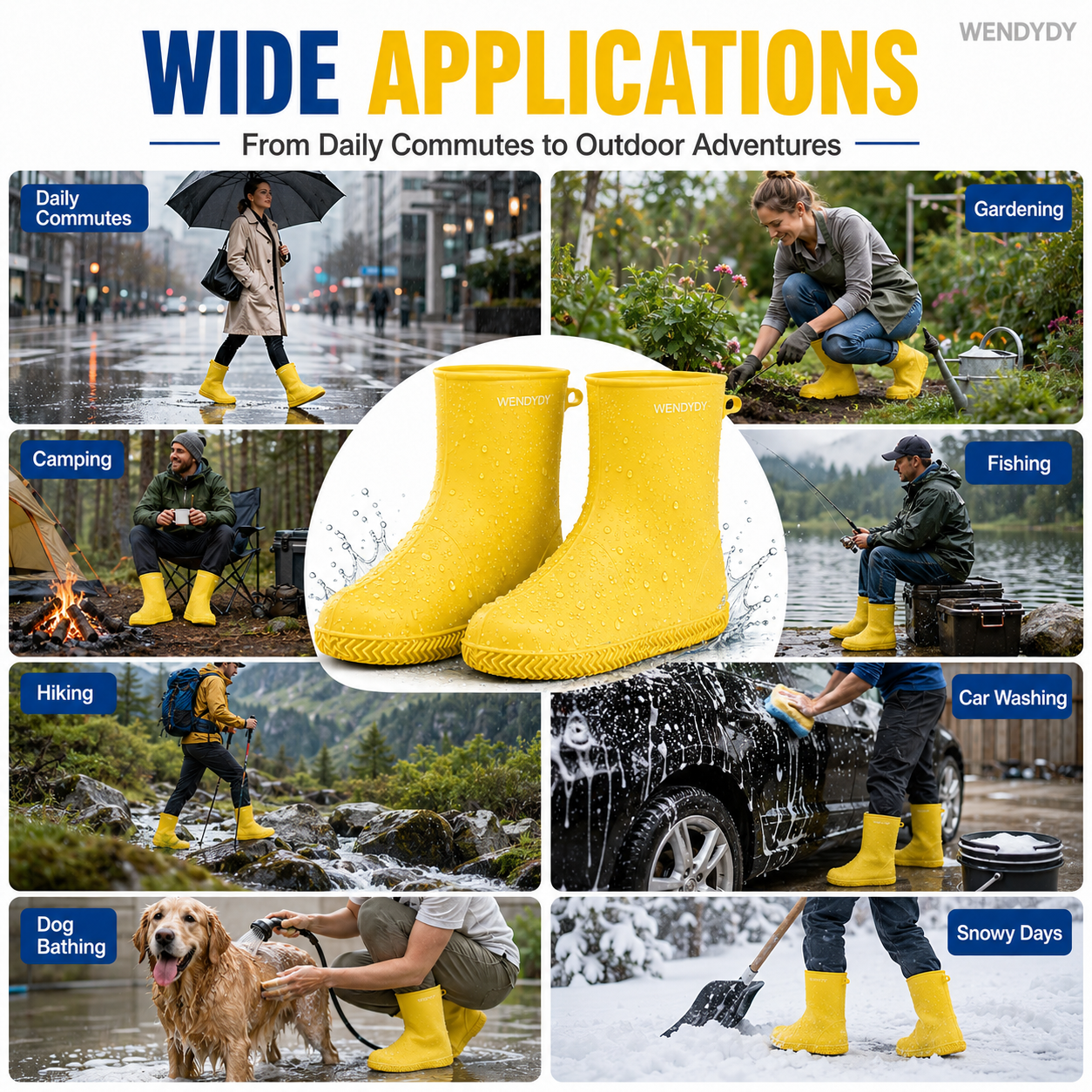Heavy-Duty Rain Shoe Covers – Anti-Slip & Foldable Design
