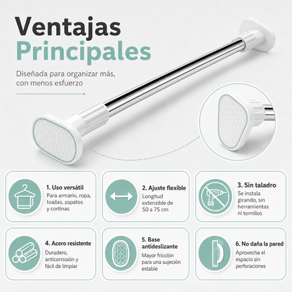 ✨Oferta estrella de 2026✨Barra telescópica para ropa