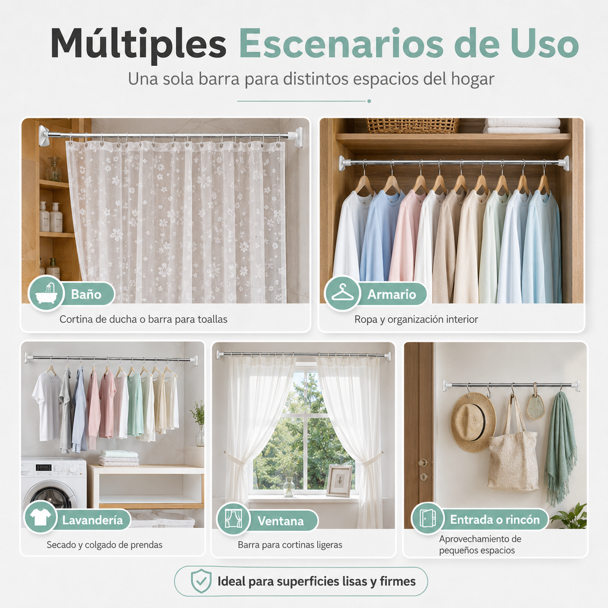✨Oferta estrella de 2026✨Barra telescópica para ropa