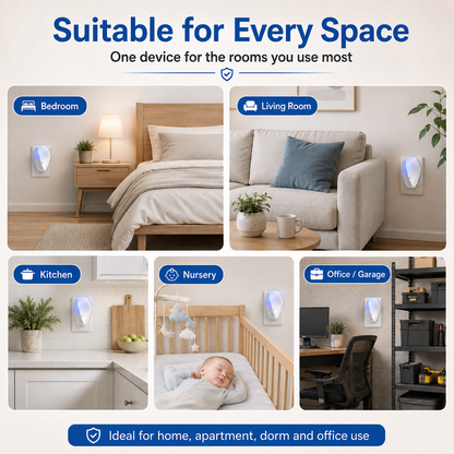 Repel Pests Instantly! No-Chemical Ultrasonic 3-in-1 Nightlight