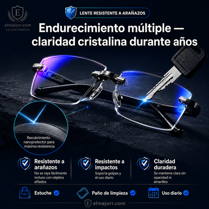 🔥Nuevas gafas de lectura de doble uso antiazules de alta dureza de zafiro✨
