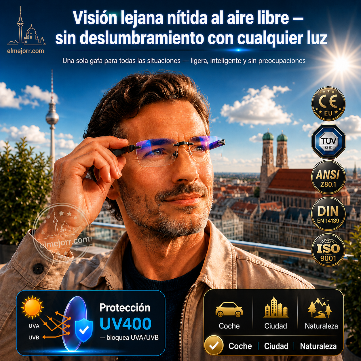 🔥Nuevas gafas de lectura de doble uso antiazules de alta dureza de zafiro✨