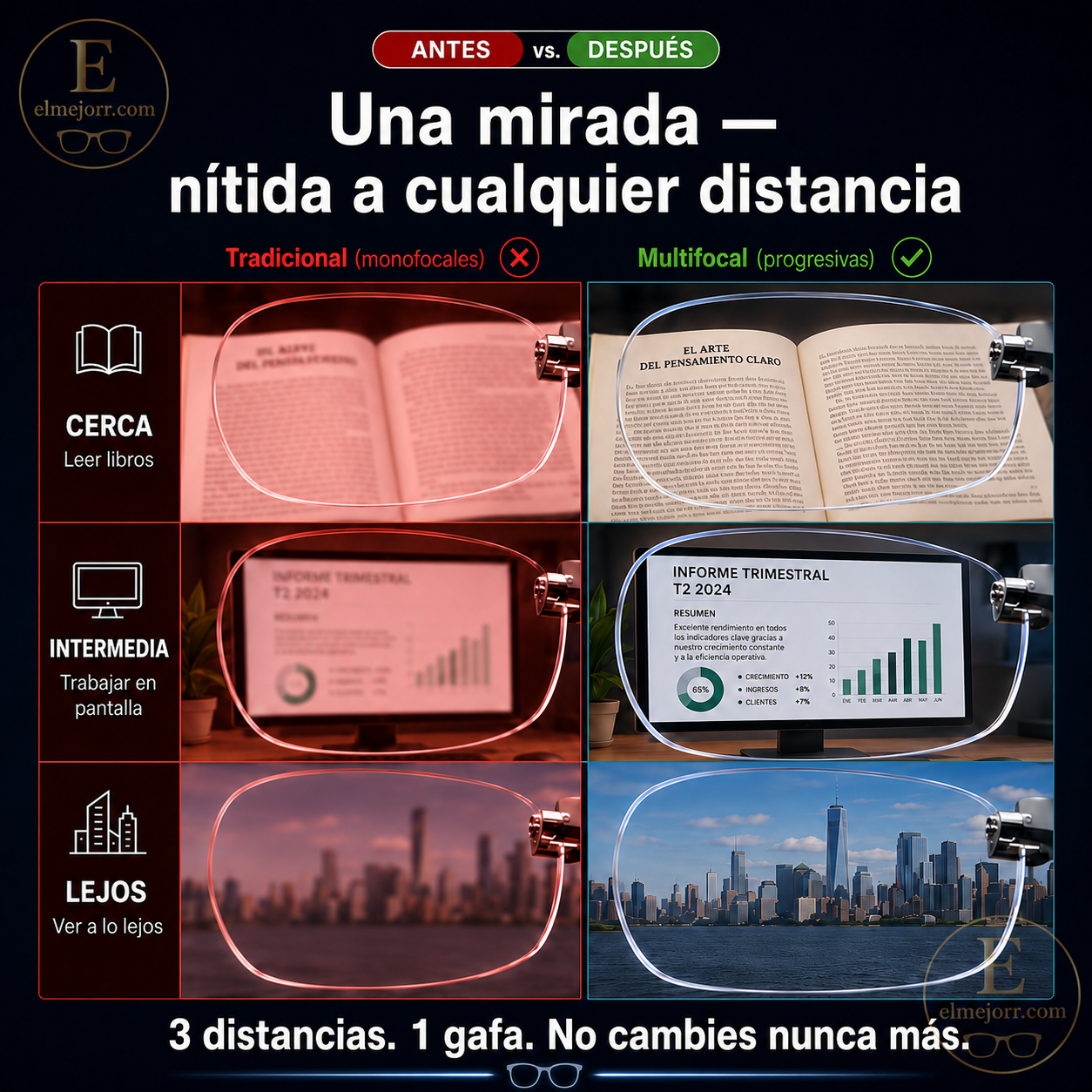 🔥Nuevas gafas de lectura de doble uso antiazules de alta dureza de zafiro✨