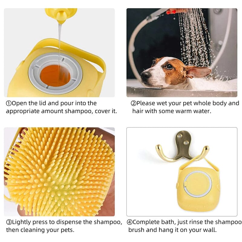 🐶🐱Massage brush for bathing pets