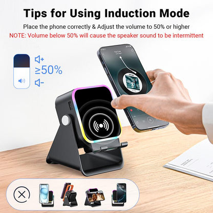 🎉 2026 Sale — Over 34,000 Sold! 🎵 Induction Audio, Phone Holder & Ambient Light – 5-in-1 Music Station ✨