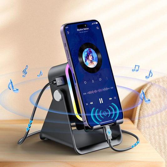 🎉 2026 Sale — Over 34,000 Sold! 🎵 Induction Audio, Phone Holder & Ambient Light – 5-in-1 Music Station ✨