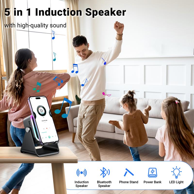 🎉 2026 Sale — Over 34,000 Sold! 🎵 Induction Audio, Phone Holder & Ambient Light – 5-in-1 Music Station ✨