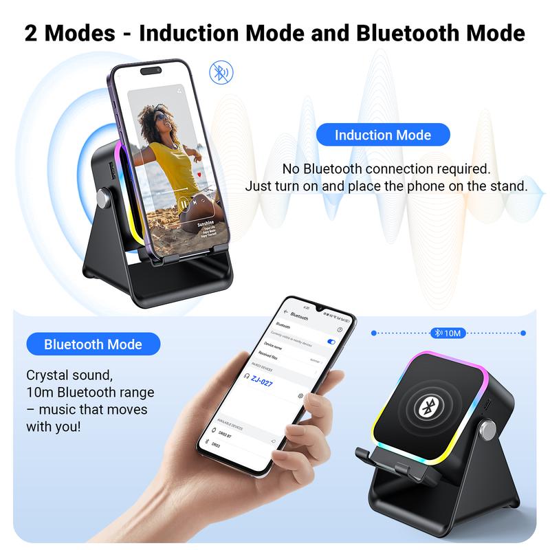 🎉 2026 Sale — Over 34,000 Sold! 🎵 Induction Audio, Phone Holder & Ambient Light – 5-in-1 Music Station ✨