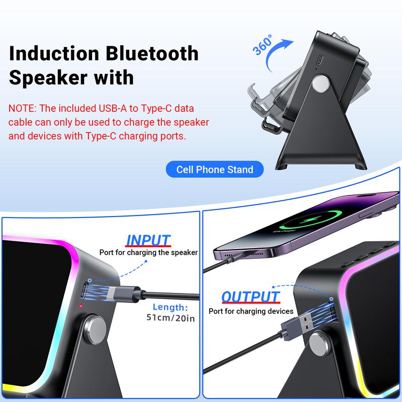 🎉 2026 Sale — Over 34,000 Sold! 🎵 Induction Audio, Phone Holder & Ambient Light – 5-in-1 Music Station ✨