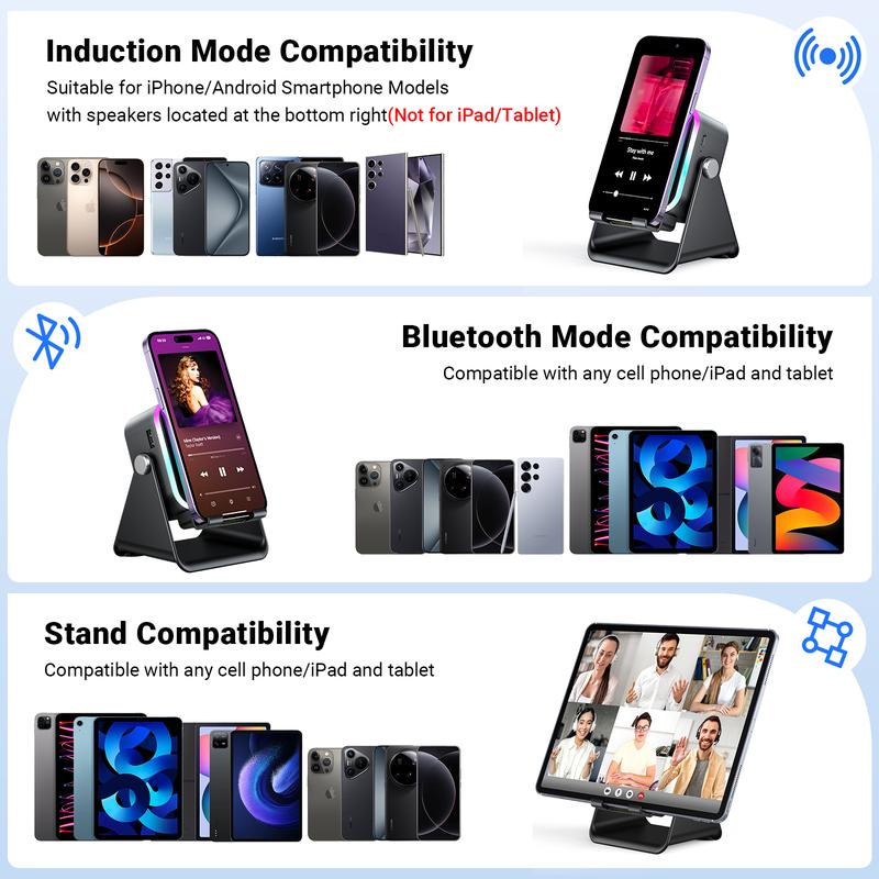 🎉 2026 Sale — Over 34,000 Sold! 🎵 Induction Audio, Phone Holder & Ambient Light – 5-in-1 Music Station ✨