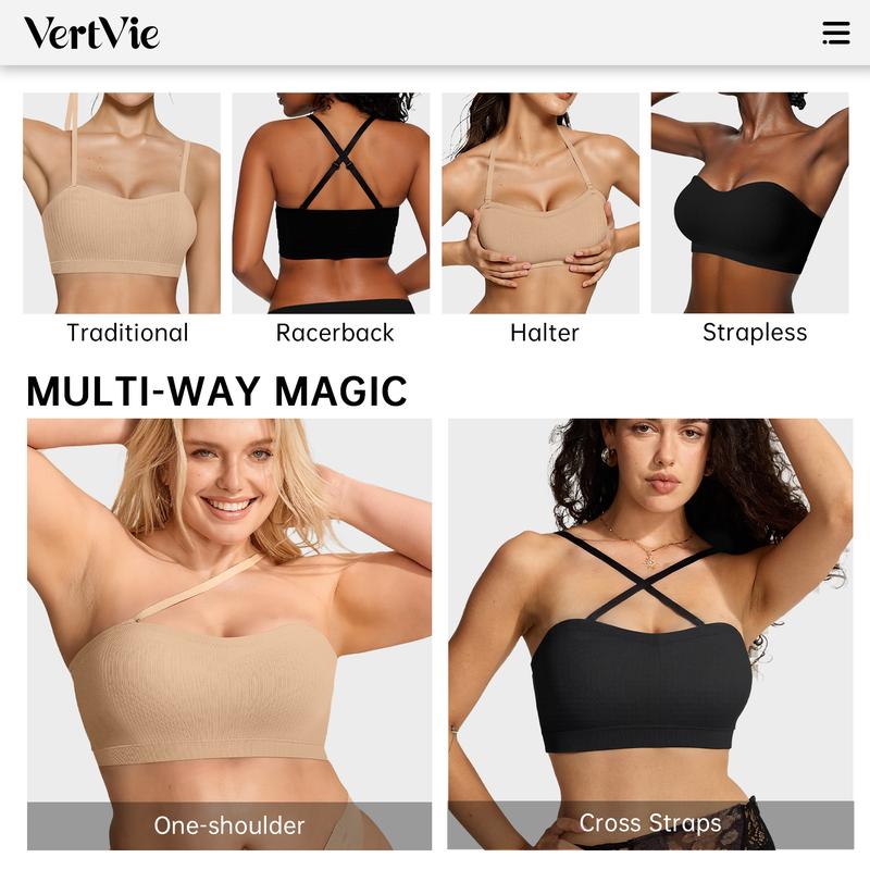 💜BUY 1 GET 1 FREE 💜Strapless, wire-free bra with crossover side closure