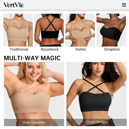 💜BUY 1 GET 1 FREE 💜Strapless, wire-free bra with crossover side closure