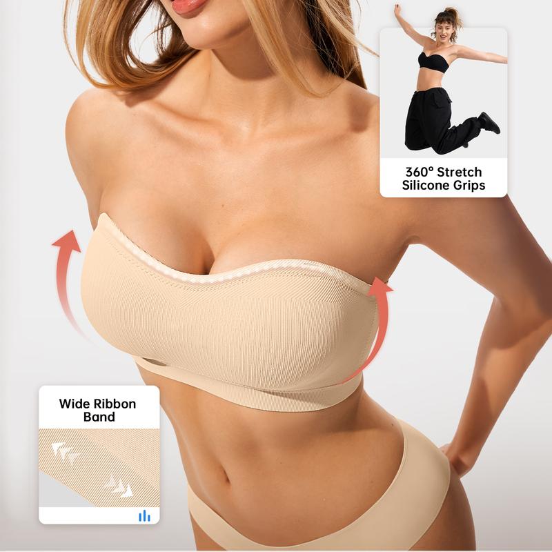 💜BUY 1 GET 1 FREE 💜Strapless, wire-free bra with crossover side closure