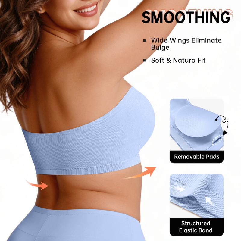 💜BUY 1 GET 1 FREE 💜Strapless, wire-free bra with crossover side closure