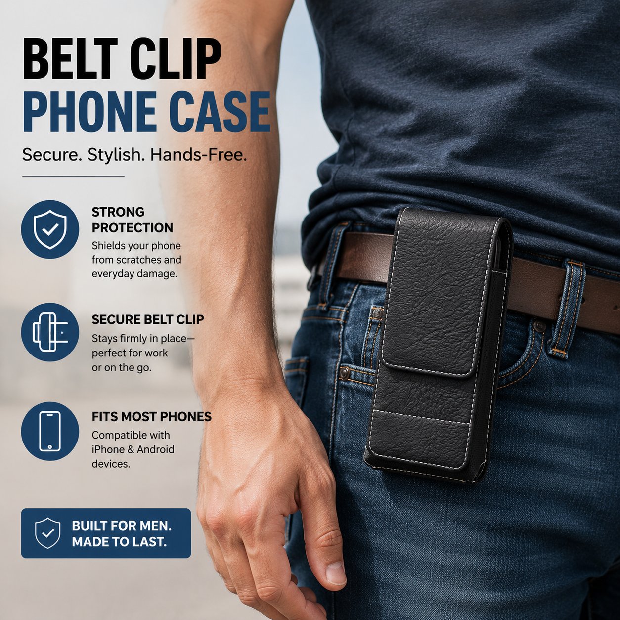 🎉 2026 Sale — Over 37,000 Sold! 💰 Belt Phone Holster – Magnetic Snap, Hands-Free Tough ✨