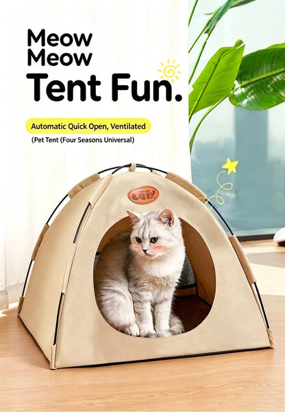 Miniature camping tent for doll photography