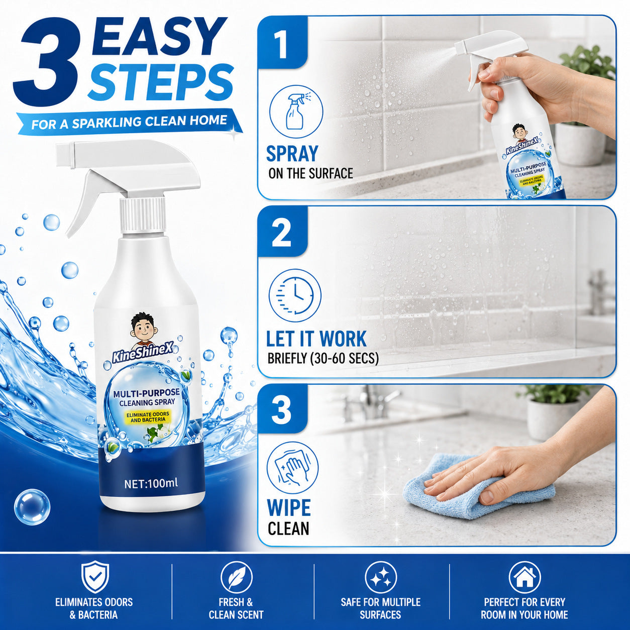 ⌛Limited-Time Offer-Fast Clean Multi Surface Spray