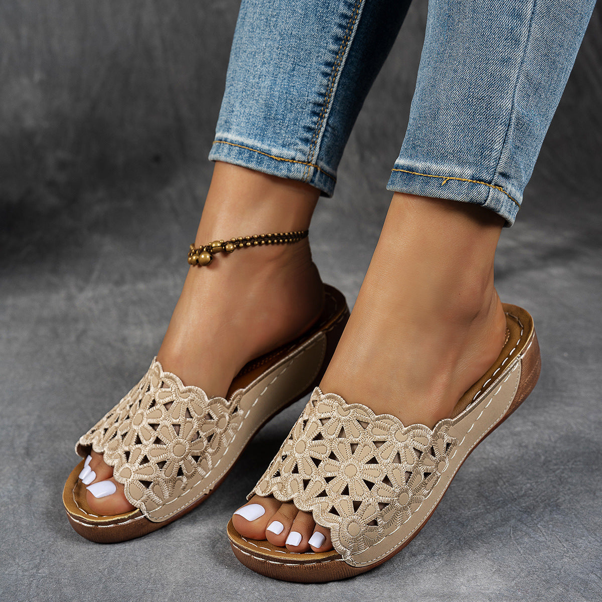 🥿 50% OFF NOW ! 💐 Breathable Women's Slippers – Ultra Soft, Airy Breathable & Non-slip Home Wear Design 🌿