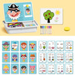 Magnetic Puzzles Face Dress Up Travel Game Double Side Preschool Educational Learning Toy for Kids