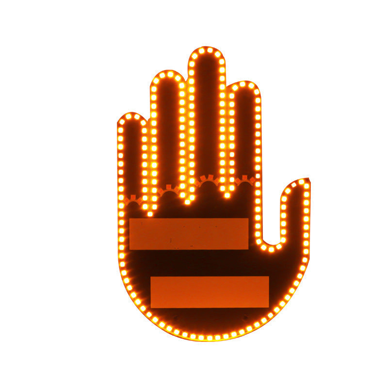 ✋Car Hand Gesture LED Light with Remote Control, Funny Rear Window Finger Signal Light, Novelty Car Decor Lamp for Rear Windshield