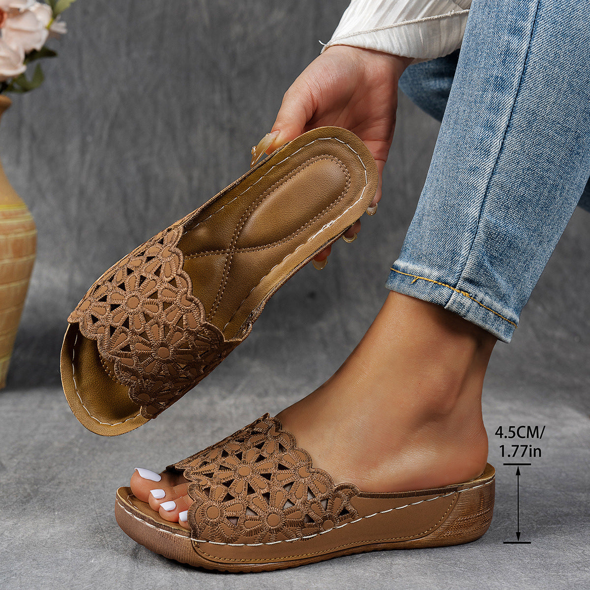 🥿 50% OFF NOW ! 💐 Breathable Women's Slippers – Ultra Soft, Airy Breathable & Non-slip Home Wear Design 🌿