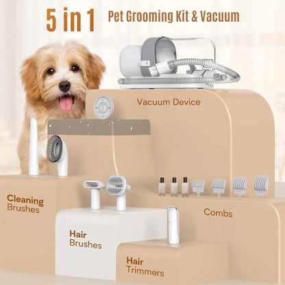 5 in 1 Pet Vacuum Grooming Kit
