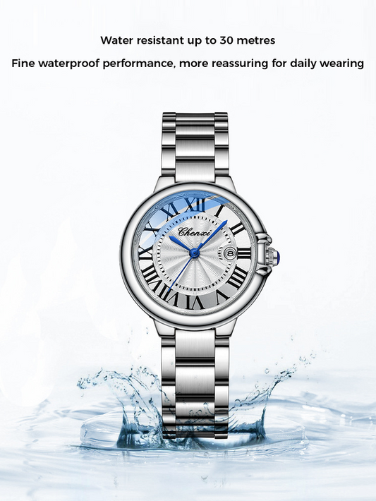 Luminous Ladies Steel Strap Waterproof Quartz Watch