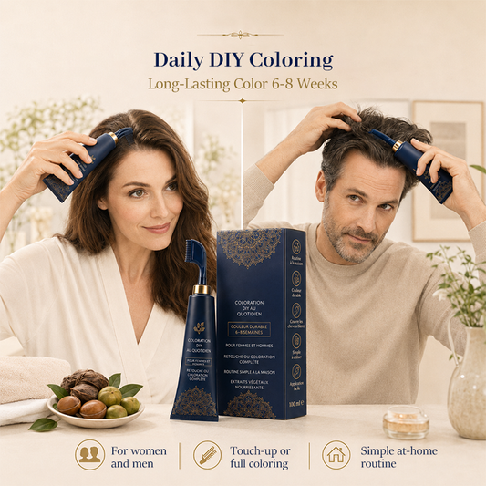 Plant-Based Comb-In Hair Color – 95% Gray Coverage, Ammonia-Free