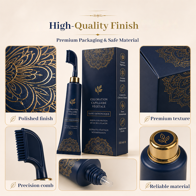 Plant-Based Comb-In Hair Color – 95% Gray Coverage, Ammonia-Free