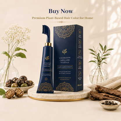 Plant-Based Comb-In Hair Color – 95% Gray Coverage, Ammonia-Free