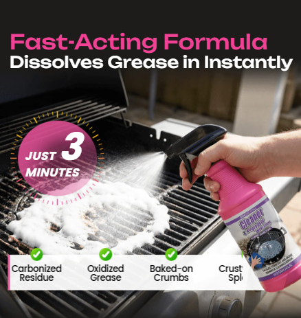 🌟BUY 3 GET 2 FREE!!💦Fast-Acting Heavy-Duty Grill Degreaser Spray