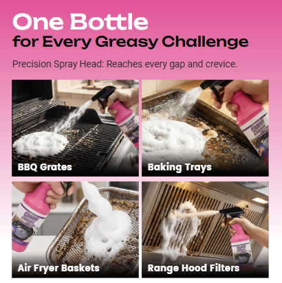 🌟BUY 3 GET 2 FREE!!💦Fast-Acting Heavy-Duty Grill Degreaser Spray