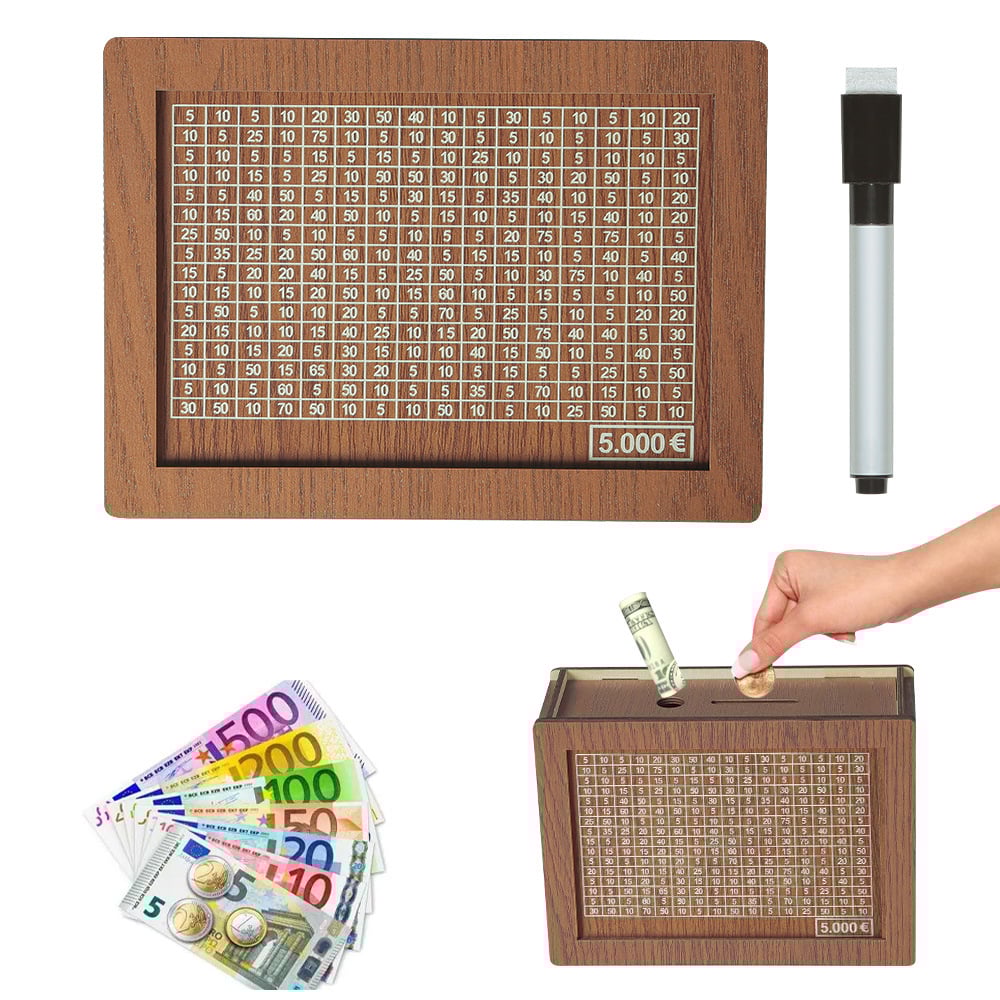 🎁 Hot Sale 54% OFF 🔥Wallet Fattening Program——Cash Vault Wooden Savings Box