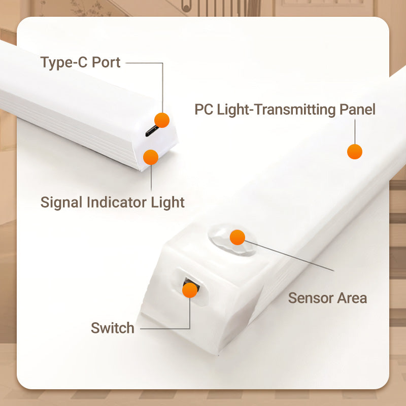 🔥 BUY 3 GET 4! 💡 SMART MOTION SENSOR LIGHT - Magnetic Base & Color Changing, Auto-On in Darkness, Perfect for Wardrobe/Stairs/Corridor 🌈🚪
