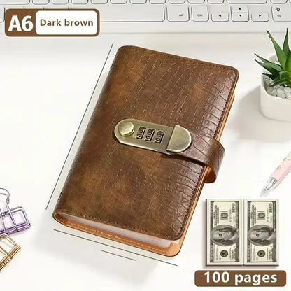 A6 savings notebook,3-Digit Resettable Password Lock，suitable for storing money and important.