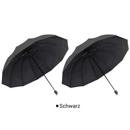 ☔12-Rib Large Foldable Windproof Umbrella