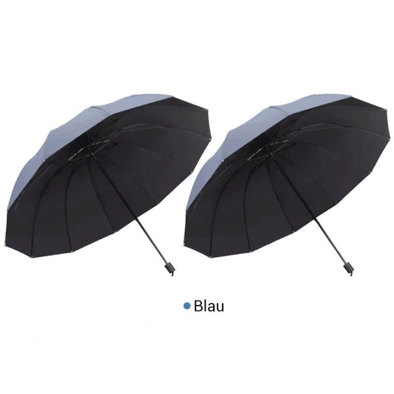 ☔12-Rib Large Foldable Windproof Umbrella